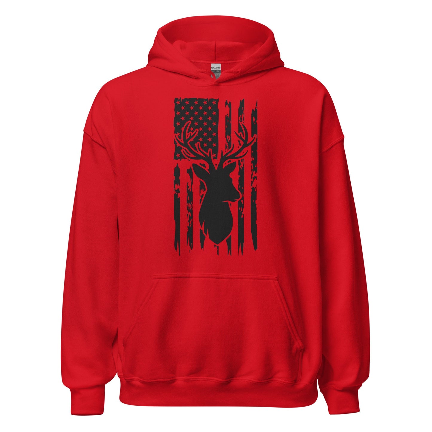 Deer American flag hoodie, hunting hoodie, deer hunting hoodie, buck hunting hoodie, hunting gifts for men
