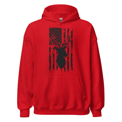 Deer American flag hoodie, hunting hoodie, deer hunting hoodie, buck hunting hoodie, hunting gifts for men