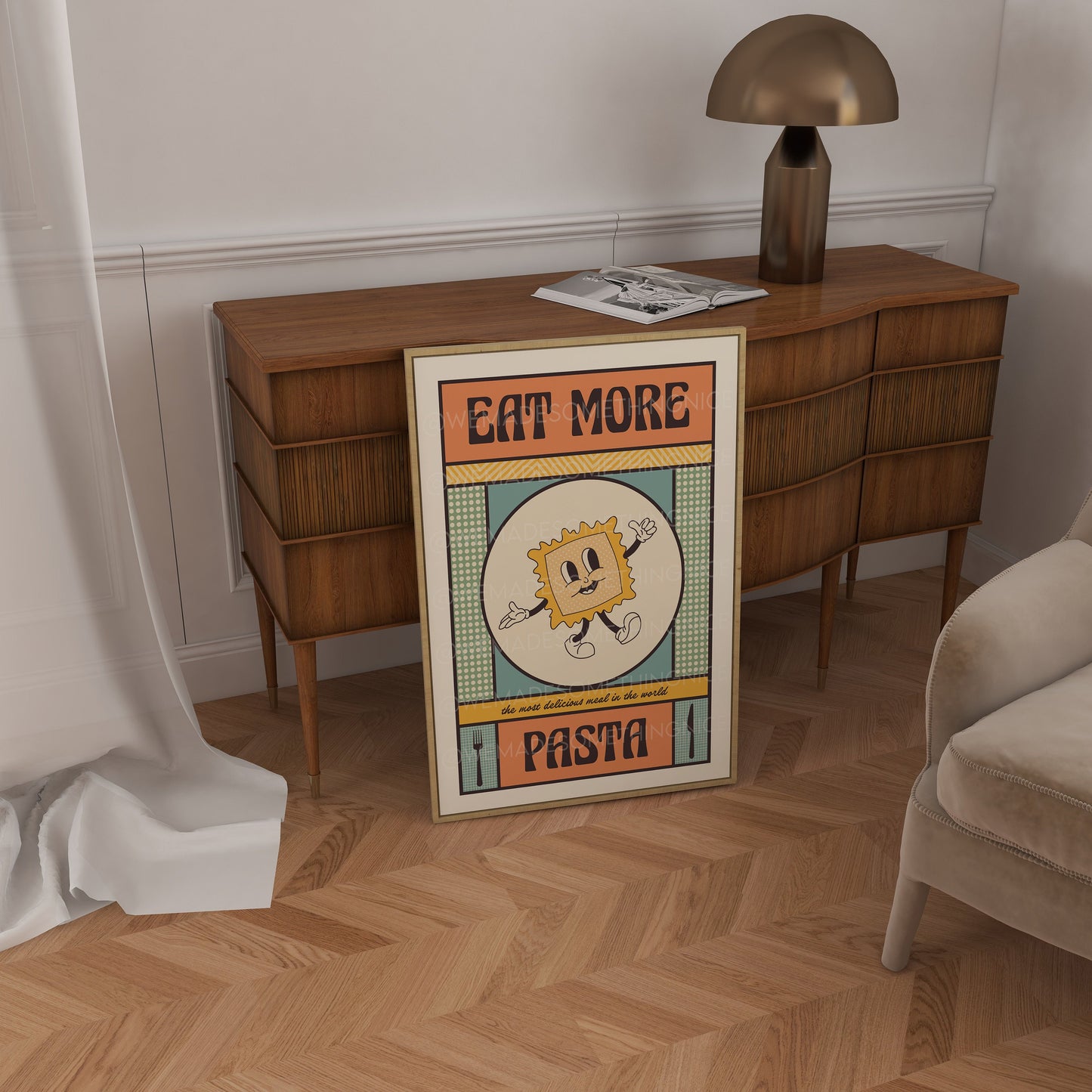 Pasta Poster, Pasta Print, Kitchen Art, Kitchen Wall Art, Trendy Wall Art, Food Poster, Food Print, Food Art, Pasta Gift