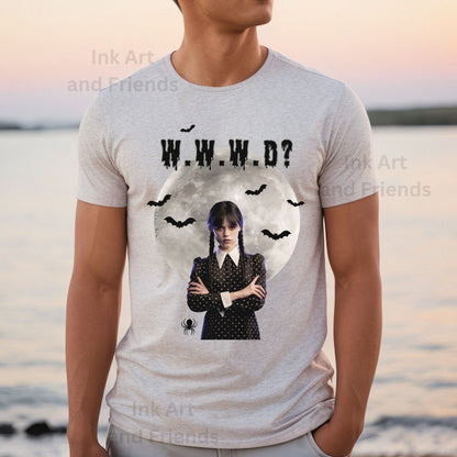 What Would Wednesday Do Shirt WWWD? Wednesday TV Show Nevermore Academy Wednesday Ophelia Hall I Am Smiling I'm Not Perky We Wear Black