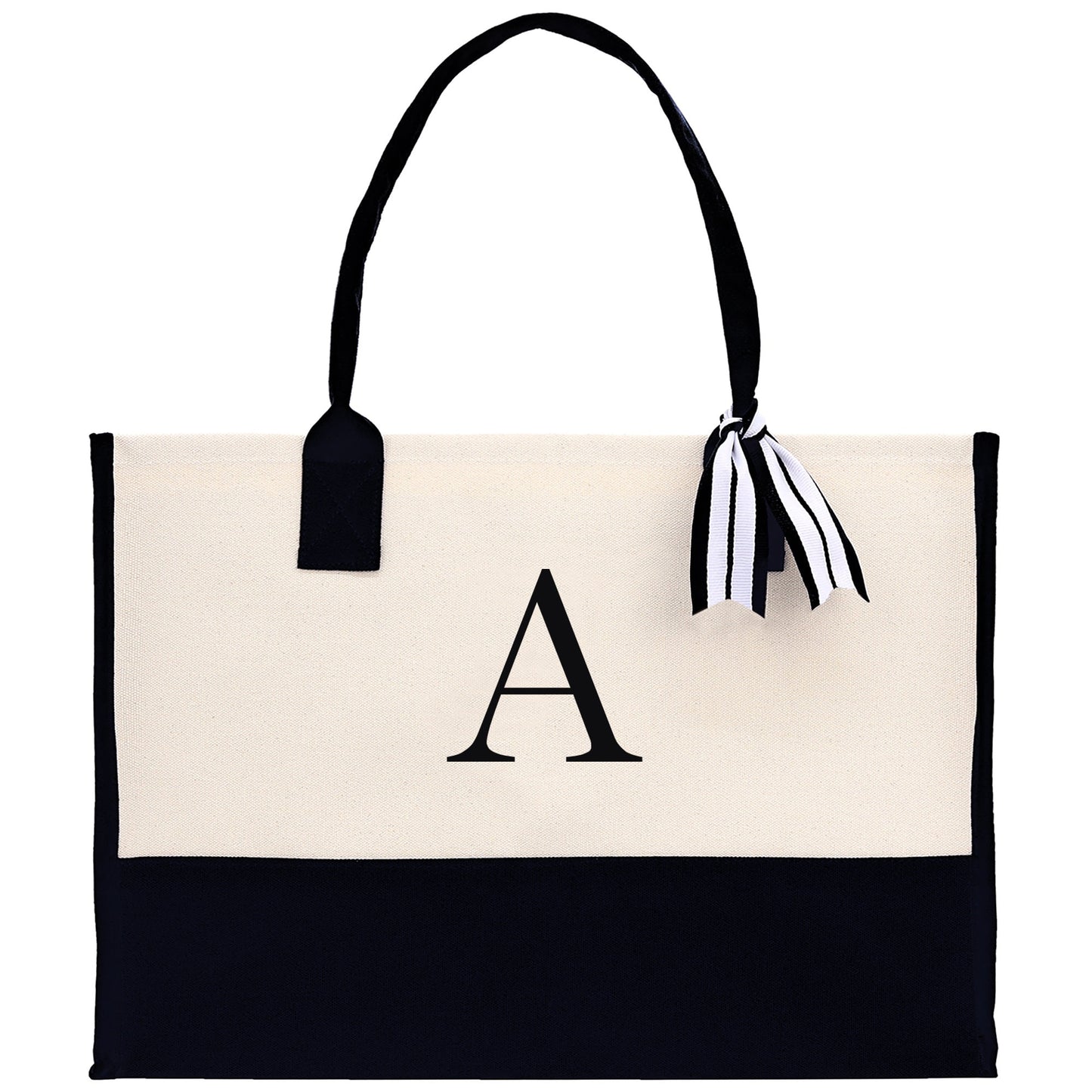 Monogram Embroidery Beach Tote Custom Initial Bag Bridesmaid Gift