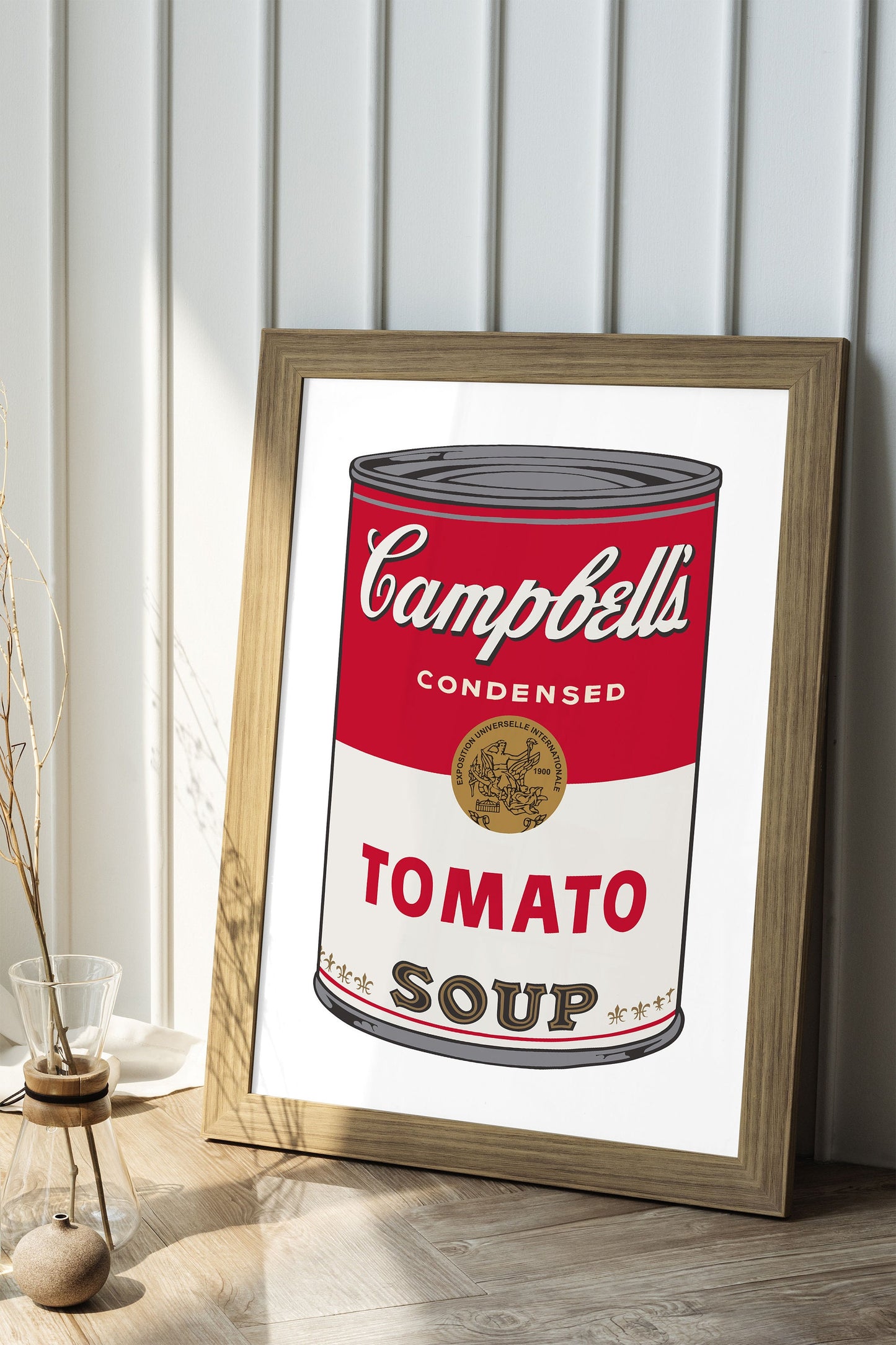 Andy Warhol Tomato Soup pop art poster, Andy Warhol Tomato Soup Print, Campbell Soup Poster, Kitchen wall decor, Warhol wall decor