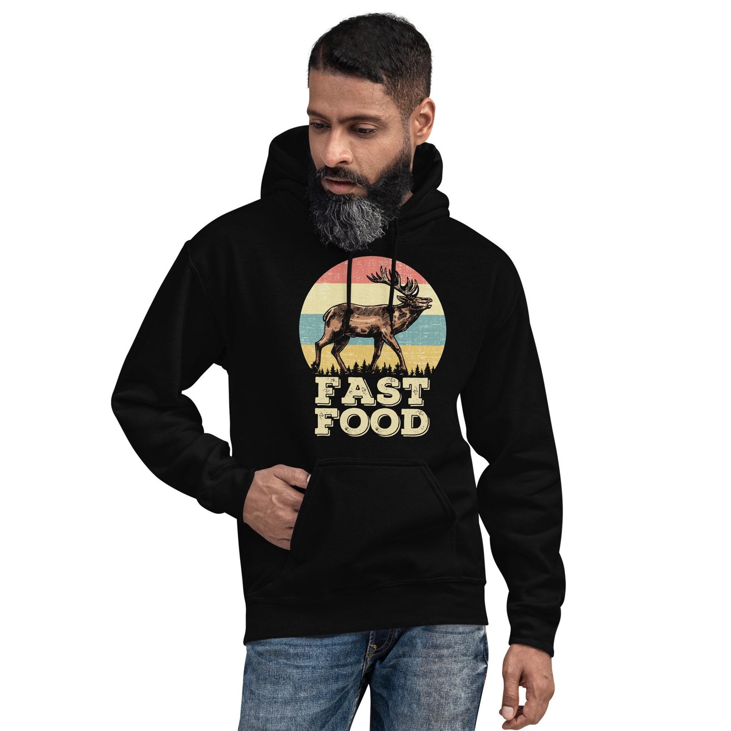 Hunting hoodie, Fast food hunting, hunting gifts for men, gifts for hunters, deer hunting hoodie