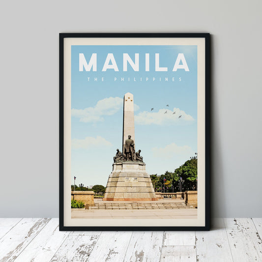 Manila Travel Poster, Manila Wall Art, Manila Philippines Print, Manila Home Decor, Manila Print, Manila Painting, Manila Map
