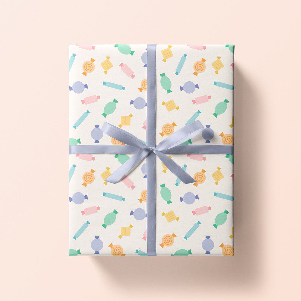 Sweetie Wrapping Paper Sheet 70x50cm - Sweets Gift Wrap - Candy Wrapping Paper - Summer Desserts Wrapping - Birthday, Celebration