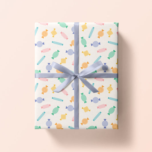 Sweetie Wrapping Paper Sheet 70x50cm - Sweets Gift Wrap - Candy Wrapping Paper - Summer Desserts Wrapping - Birthday, Celebration