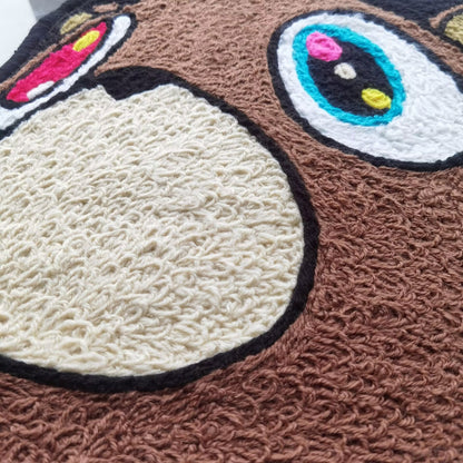 Kanye West Dropout Bear Rug,Knitting Handmade Non-slip Area Rug Home Decor