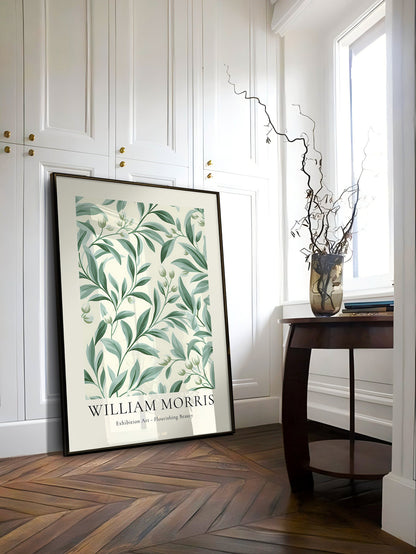 William Morris Poster | William Morris Print | Mid Century Modern Art  | Aesthetic Room Decor Flower Market Poster | Sage Green Wall Art