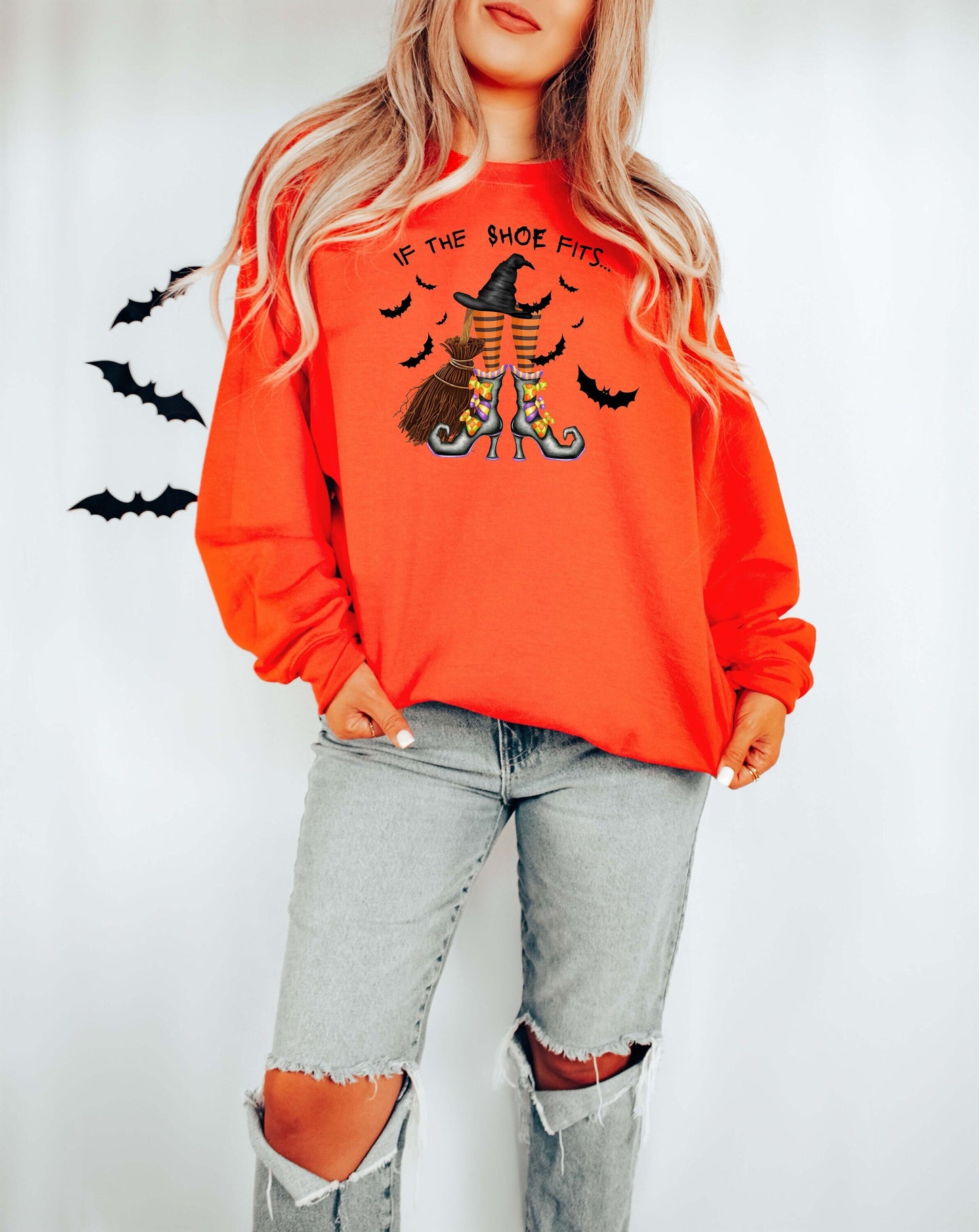 If The Shoe Fits Sweatshirt, Happy Halloween Shirt, Halloween Party Shirt, Halloween Gift Sweatshirt, Halloween Sweater, Halloween Costume