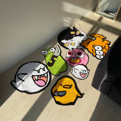 Three-Eyed Fish Rug: Cartoon Inspired Kids Room Decor