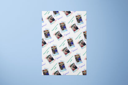 Personalised Anniversary Gift Wrap, Birthday, Wrapping Paper, Photos, Your Name, Customised, Wedding, Party, Paper, Your Age, Recycle, Eco