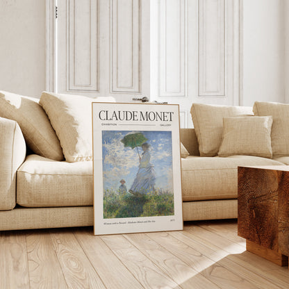 Claude Monet Poster - Mid Century Modern Wall Art for Aesthetic Room Decor | Monet Print as Best Friend Gift | Monet Exhibition Poster
