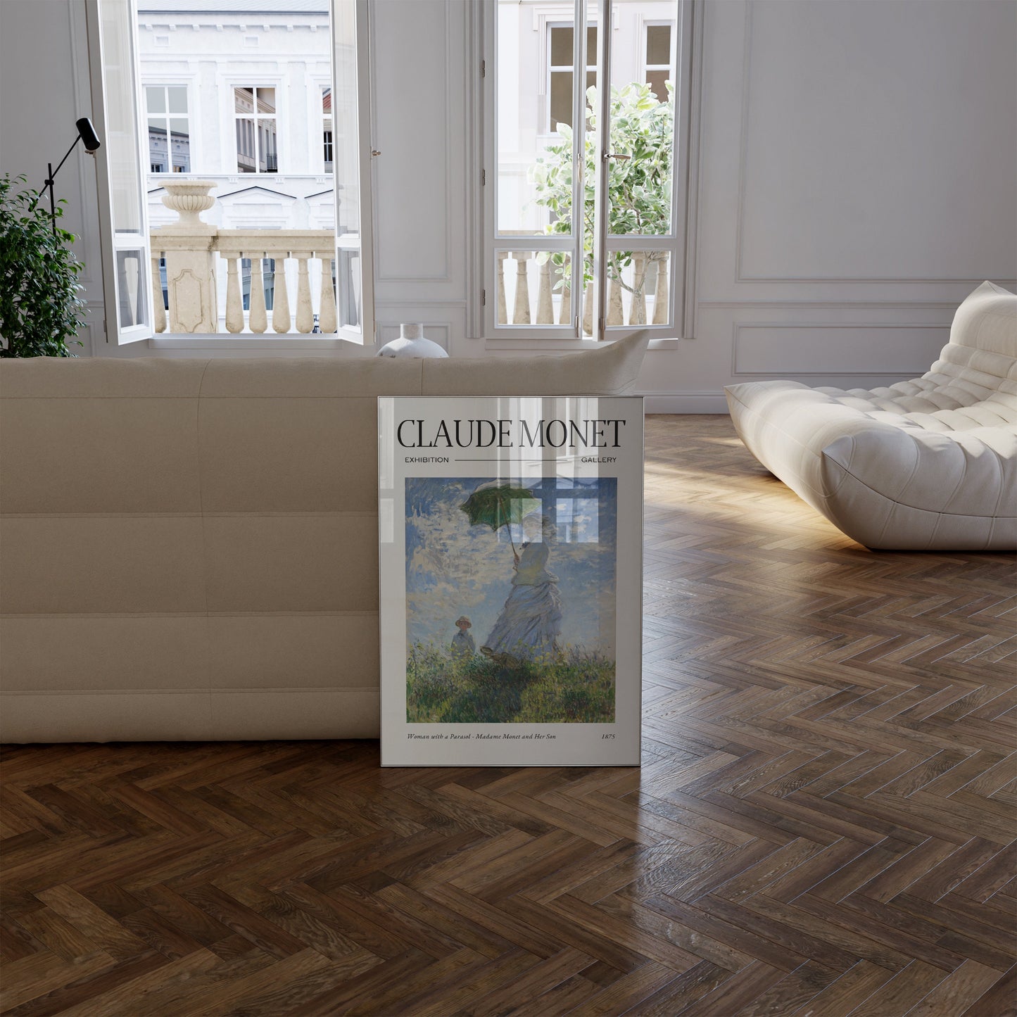 Claude Monet Poster - Mid Century Modern Wall Art for Aesthetic Room Decor | Monet Print as Best Friend Gift | Monet Exhibition Poster