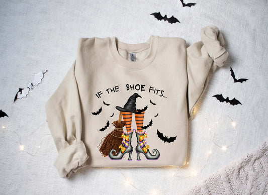 If The Shoe Fits Sweatshirt, Happy Halloween Shirt, Halloween Party Shirt, Halloween Gift Sweatshirt, Halloween Sweater, Halloween Costume