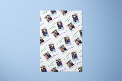 Personalised Anniversary Gift Wrap, Birthday, Wrapping Paper, Photos, Your Name, Customised, Wedding, Party, Paper, Your Age, Recycle, Eco