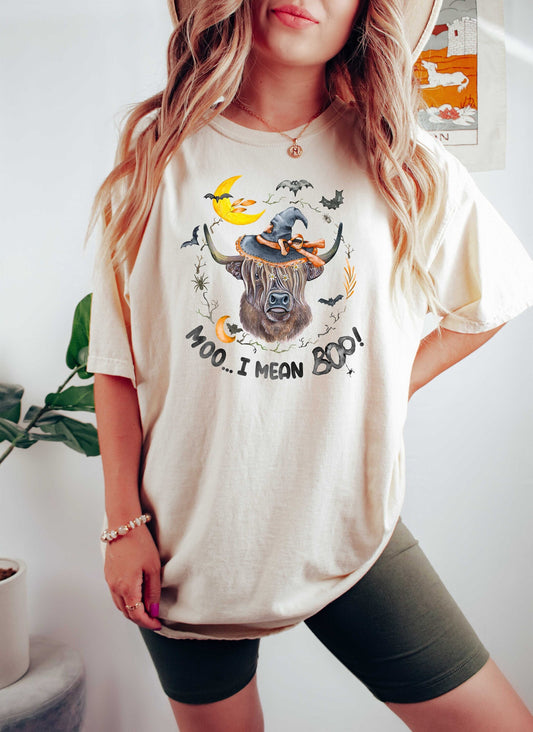 Boo Ghost Cow Halloween Sweatshirt, Moo I Mean Boo Sweatshirt, Funny Cow Sweatshirt, Funny Halloween Gifts, Halloween Shirt, Halloween sweat