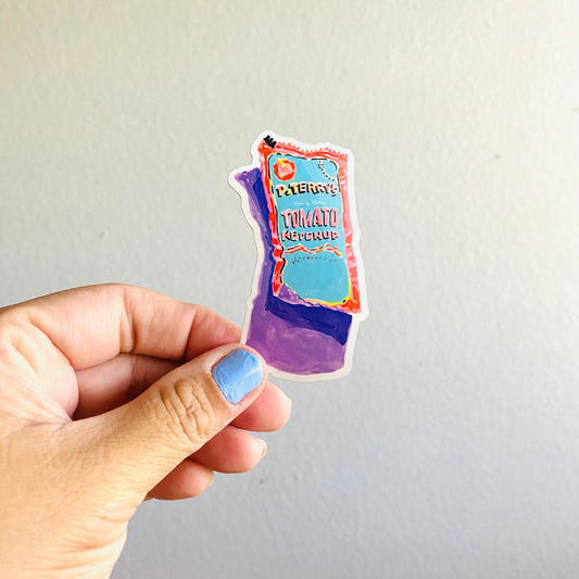 Ketchup | Vinyl Sticker Decal | Waterproof  Weatherproof | Vintage Inspired Illustrated Stickers