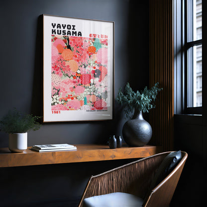 Yayoi Kusama Poster - Abstract Yayoi Kusama Print as Japanese Wall Art - Yayoi Kusama Inspired Japanese Gallery Wall Art - Home Wall Decor