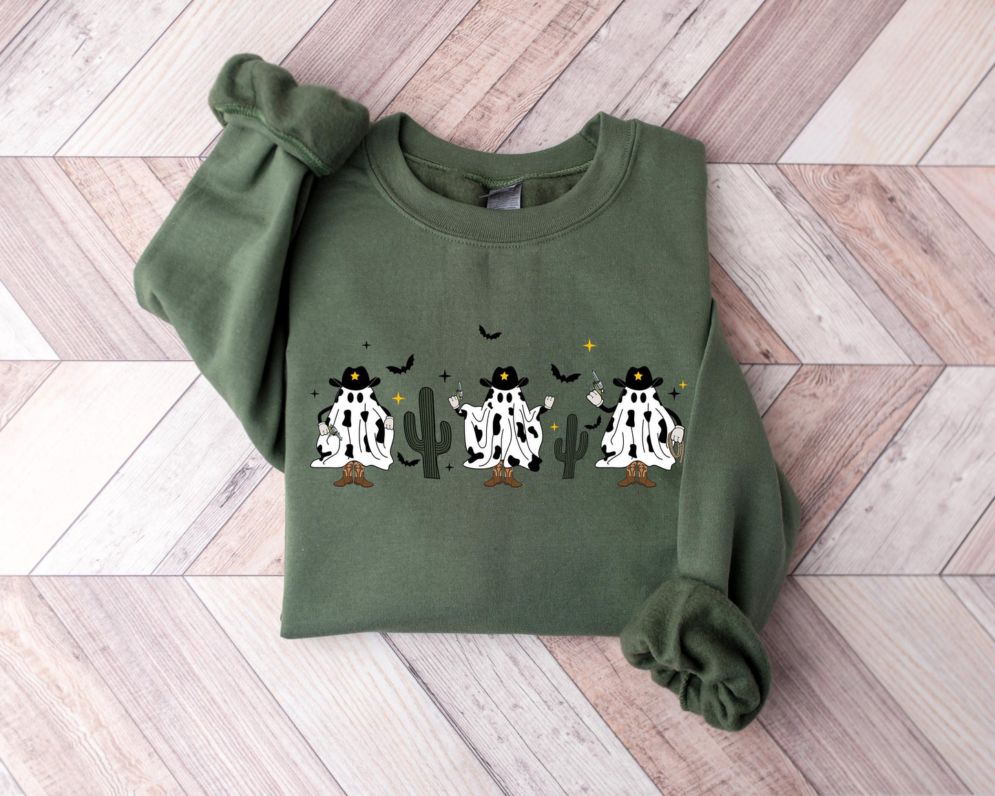 Halloween Cow Sweatshirt, Halloween Sweatshirt, Western Sweatshirt, Halloween Cowboy Shirt, Halloween Tee, Halloween Cow Tee, Halloween Tee