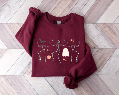 Dancing Skeleton Hoodie, Halloween Sweatshirt, Halloween Skeleton, Skeleton, Dancing, Halloween, Dancing Skeleton, Funny Skeleton Hoodie