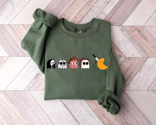 Funny Halloween Sweatshirt, Skeleton Sweatshirt, Skeleton crewneck, Halloween Crewneck, Pumpkin Sweatshirt, Fall Sweatshirt, Gift For Her