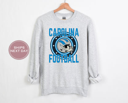 Carolina Football Sweatshirt, Vintage Carolina Crewneck, Retro Carolina Sweatshirt, Carolina Varsity Sweatshirt, Carolina Long Sleeve