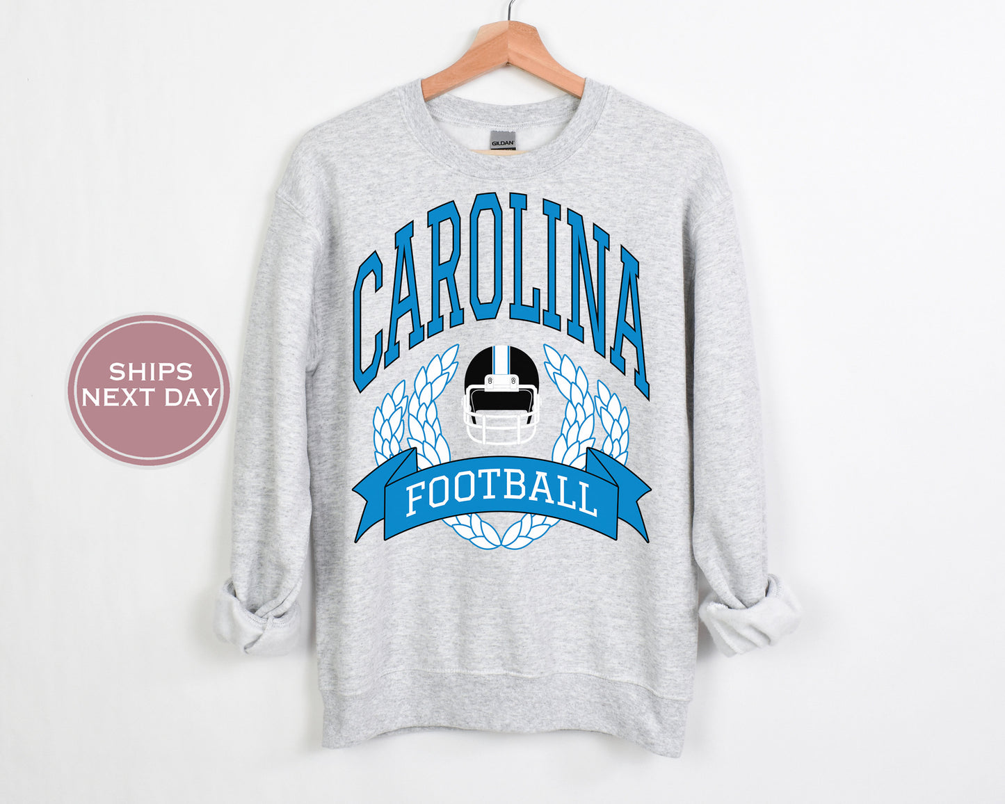 Carolina Football Sweatshirt, Vintage Carolina Crewneck, Retro Carolina Sweatshirt, Carolina Varsity Sweatshirt, Carolina Long Sleeve