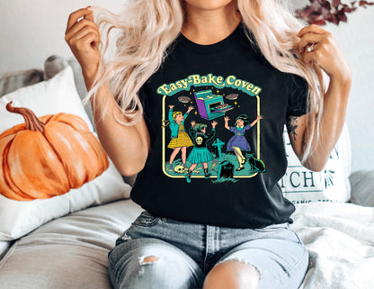 Easy Bake Coven 90s Horror Movie Fan Sweatshirt,  Halloween Hoodie, Scary Halloween Crewneck, Witchy Vibes Hoodie, Spooky Season Gift
