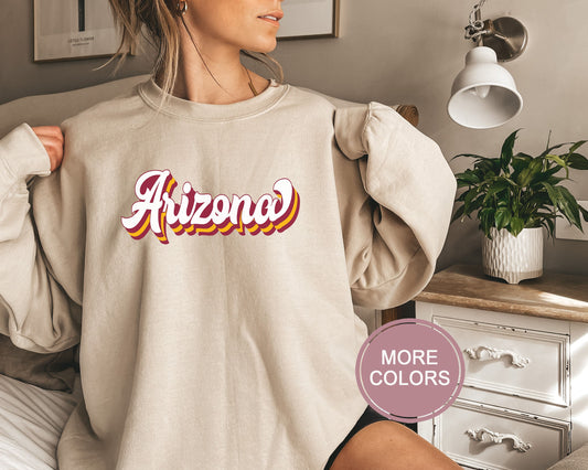 Arizona Football Sweatshirt, Vintage Arizona Crewneck, Retro Arizona Sweatshirt, Arizona Varsity Sweatshirt, Arizona Long Sleeve, Football