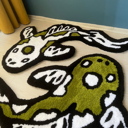 Koi Yin Yang Fish Rug | Custom Asian Tufted Rug | Fluffy & Soft Tufting