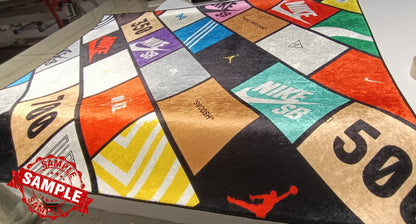 Chill Pill Rug: Colorful Modern Area Rug, Non-Slip Cotton