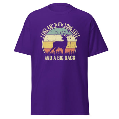 Deer hunting shirt, gift for hunter, I Like Em' With Long Legs And A Big Rack shirt, hunting shirt for men, hunting gifts for men