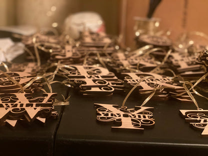 Personalized Laser Cut Monogrammed Ornament | Custom Christmas Ornament | Wooden Holiday Decoration  | Unique Holiday Keepsake Gift |