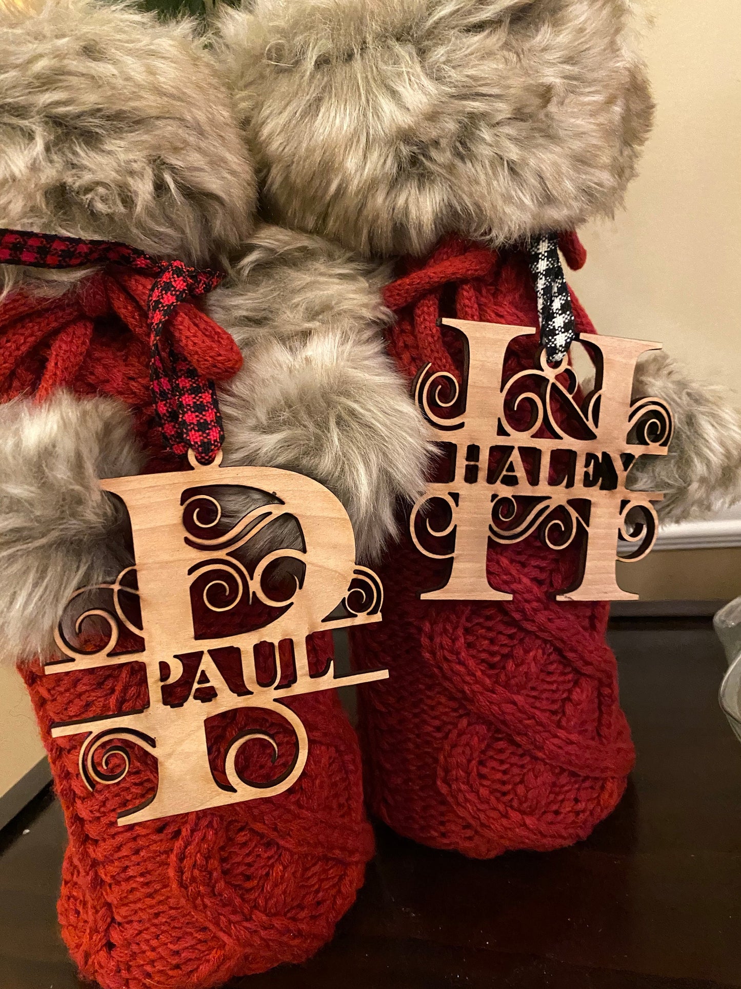 Personalized Laser Cut Monogrammed Ornament | Custom Christmas Ornament | Wooden Holiday Decoration  | Unique Holiday Keepsake Gift |