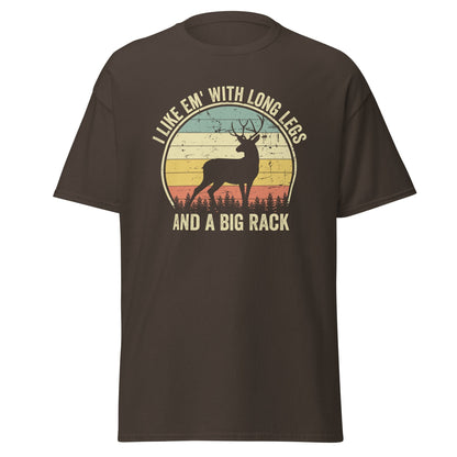 Deer hunting shirt, gift for hunter, I Like Em' With Long Legs And A Big Rack shirt, hunting shirt for men, hunting gifts for men