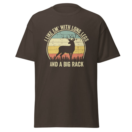 Deer hunting shirt, gift for hunter, I Like Em' With Long Legs And A Big Rack shirt, hunting shirt for men, hunting gifts for men