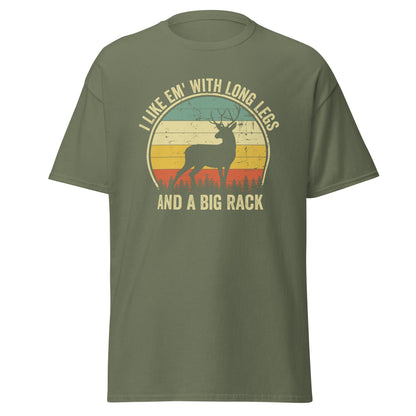 Deer hunting shirt, gift for hunter, I Like Em' With Long Legs And A Big Rack shirt, hunting shirt for men, hunting gifts for men