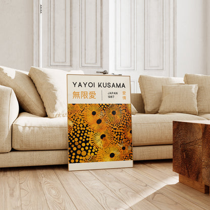 Yayoi Kusama Print - Home Wall Decor as Abstract Yayoi Kusama Poster - Japanese Wall Art - Yayoi Kusama Inspired Japanese Gallery Wall Art