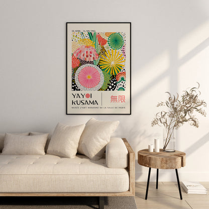 Yayoi Kusama Print - Home Wall Decor as Abstract Yayoi Kusama Poster - Japanese Wall Art - Yayoi Kusama Inspired Japanese Gallery Wall Art