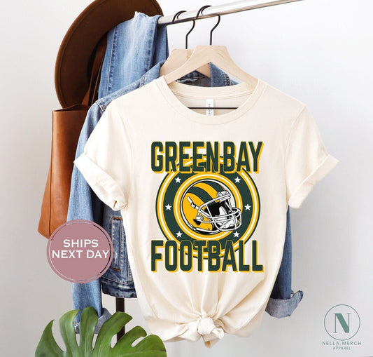 Green Bay Football Shirt, Retro Green Bay Football, Vintage Green Bay Football Shirt, Green Bay Women Shirt, Green Bay Toddler Shirt