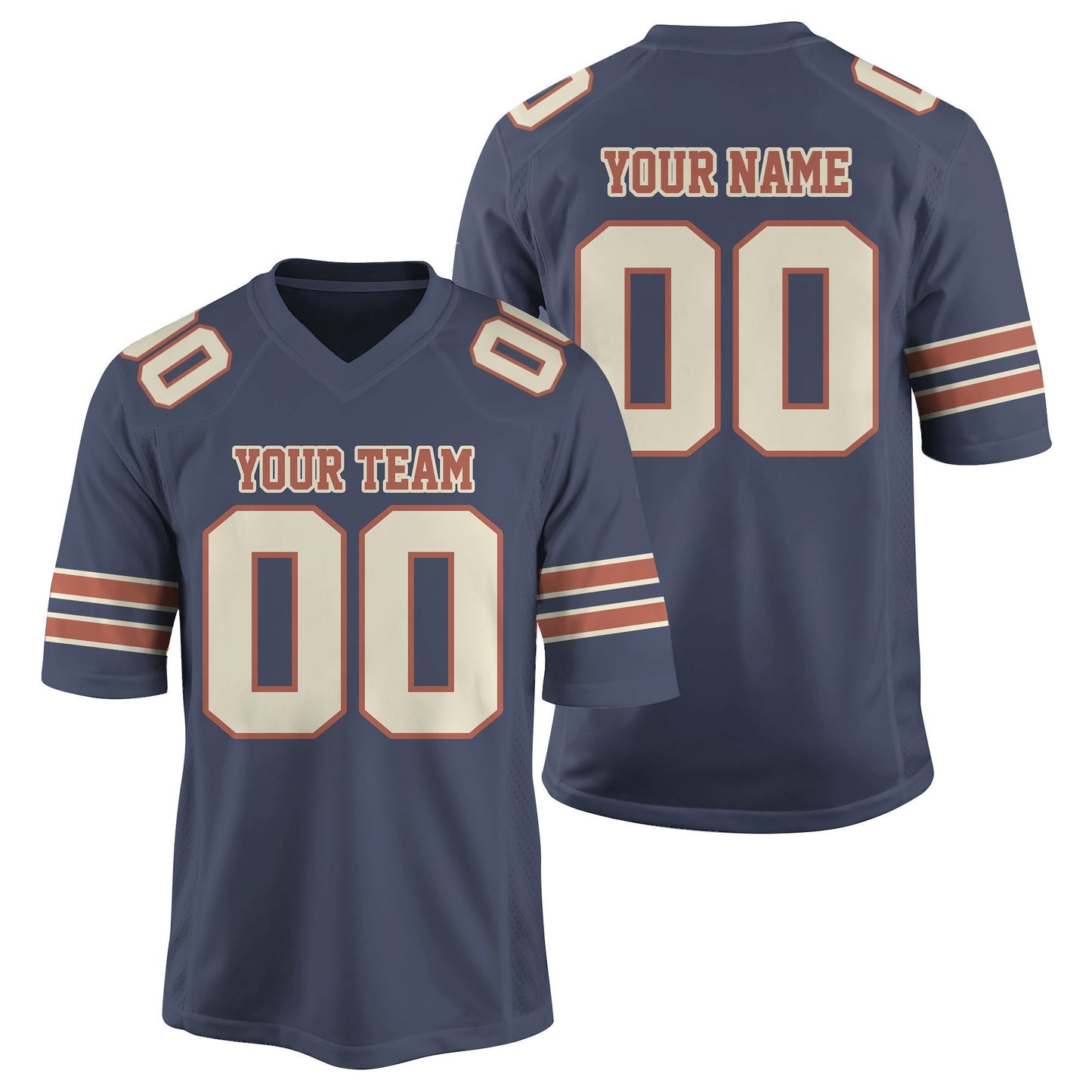 Personalized Team Name And Number Football Jersey, Custom V-neck Short Sleeve Jersey Shirt, Football Jersey For Football Fan Football Lover