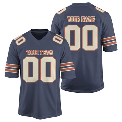 Personalized Team Name And Number Football Jersey, Custom V-neck Short Sleeve Jersey Shirt, Football Jersey For Football Fan Football Lover