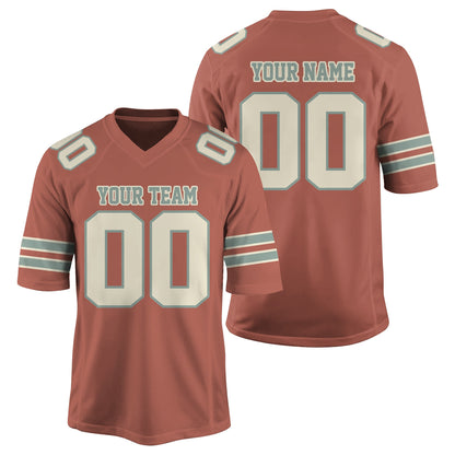 Personalized Team Name And Number Football Jersey, Custom V-neck Short Sleeve Jersey Shirt, Football Jersey For Football Fan Football Lover