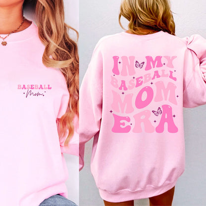 In My Baseball Mom Era Sweatshirt, Baseball Mom Shirt, Retro Game Day Gift, Team Mom Gift, In My Era Shirt, Baseball Sweatshirt