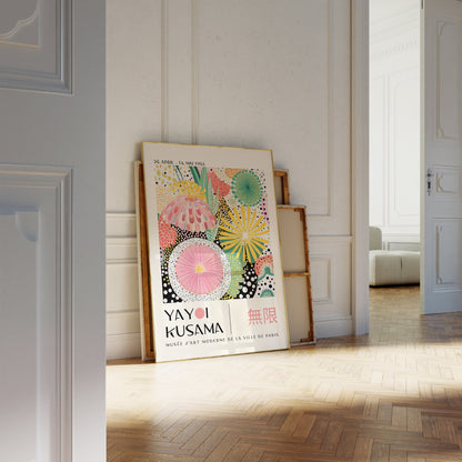 Yayoi Kusama Print - Home Wall Decor as Abstract Yayoi Kusama Poster - Japanese Wall Art - Yayoi Kusama Inspired Japanese Gallery Wall Art