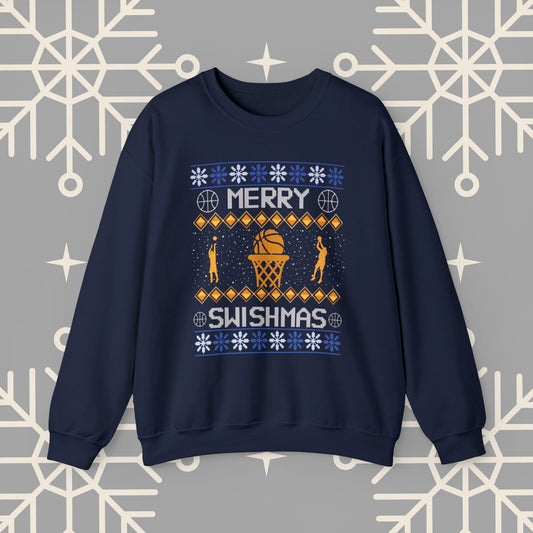 Merry Swishmas Sweatshirt, Ugly Christmas , Splash Brothers Sweatshirt, Basketball Sweatshirt, Golden State , Warriors Shirt.