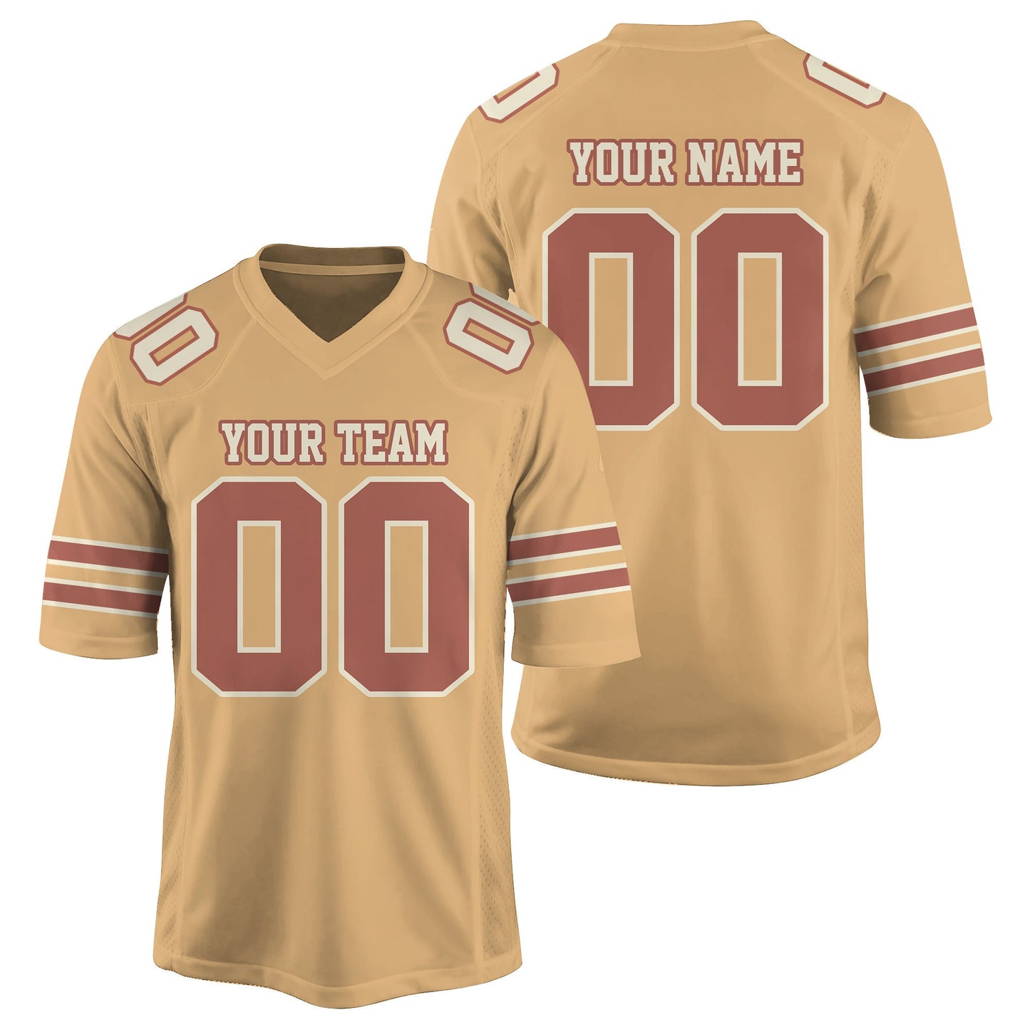 Personalized Team Name And Number Football Jersey, Custom V-neck Short Sleeve Jersey Shirt, Football Jersey For Football Fan Football Lover