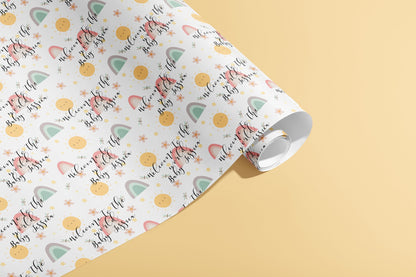 Personalised Wrapping Paper, Newborn, Gift Wrap, Customised, Birthday, New Baby, Baby Shower, Celebration, Boy, Girl, New Parents, Paper