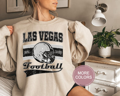 Las Vegas Football Sweatshirt, Vintage Las Vegas  Crewneck, Retro Las Vegas  Sweatshirt, Las Vegas  Varsity Sweatshirt, Las Vegas Longsleeve