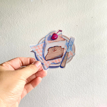 Cake Plate Vinyl Sticker Decal | Waterproof  Weatherproof | Foodie Stickers